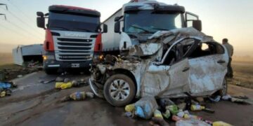 La tormenta de tierra y el viento causó un accidente en cadena