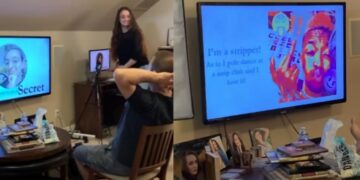 Una joven le reveló a sus padres que era stripper con una presentación en Power Point