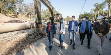 El Vicegobernador supervisó obras cloacales en Sierra Chicas