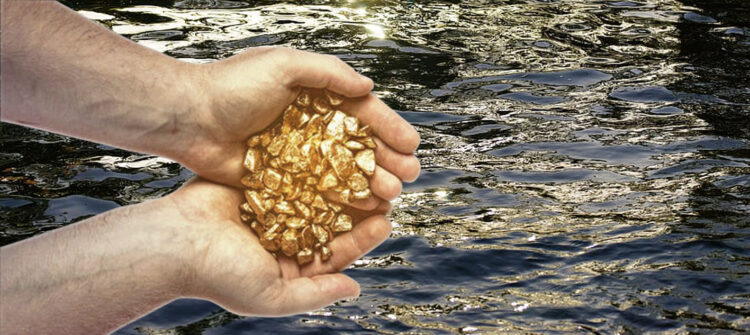 La naturaleza y el río de oro