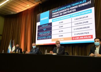 El Gobierno firmó los contratos de 4 obras financiadas por el Fondo Kuwaití