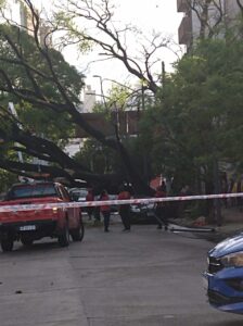 El temporal provocó inundaciones en la ciudad