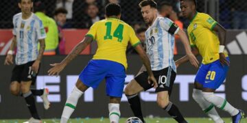 En un partido parejo, Argentina empató con Brasil