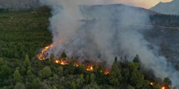 Otro día gris en la Patagonia, cayó un helicóptero que combatía los incendios