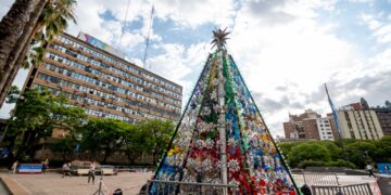 Hoy se enciende el árbol de navidad 100% reciclable