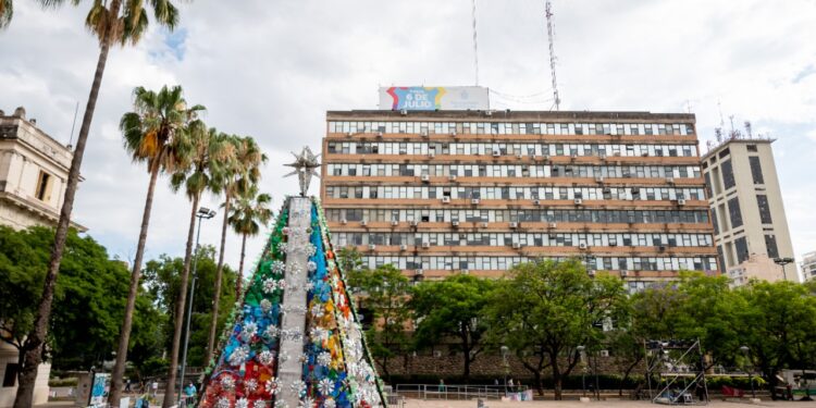 Hoy se enciende el árbol de navidad 100% reciclable