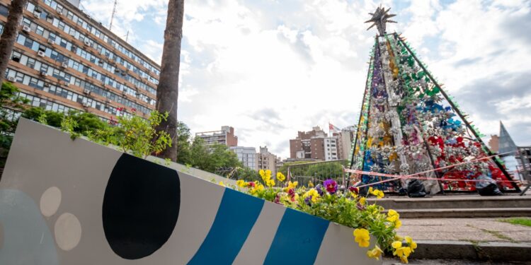 Hoy se enciende el árbol de navidad 100% reciclable