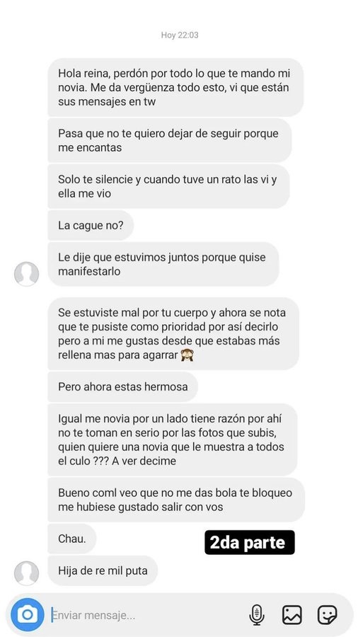 Una chica intimidó a otra para que quite sus fotos de Instagram porque se peleaba con su novio