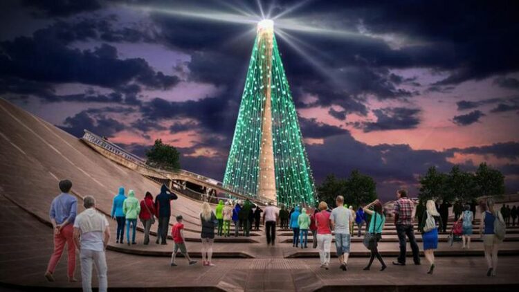 Córdoba enciende su tradicional Árbol de Navidad, uno de los más grandes de Sudamérica