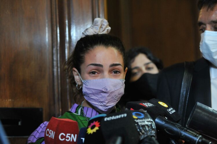 La actriz Thelma Fardin, luego de declarar en el juicio contra Juan Darthés