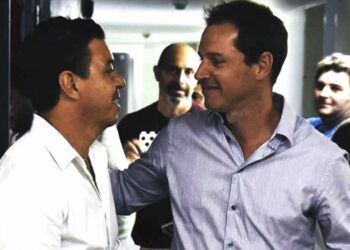 El electo presidente Jorge Brito fue a Ezeiza a ver a Gallardo