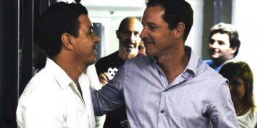 El electo presidente Jorge Brito fue a Ezeiza a ver a Gallardo