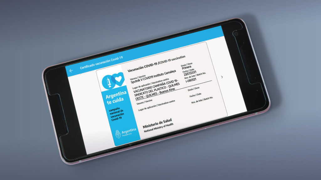El certificado de vacunación podrá descargarse desde la web Mi Argentina