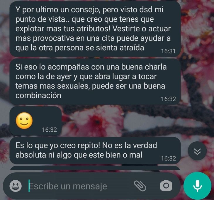 Tuvieron una cita y él le hizo una 'devolución' para que sea más seductora