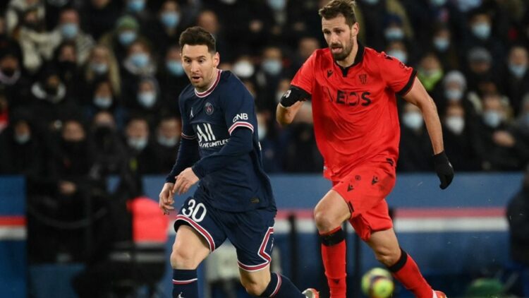 PSG, con Messi en cancha, empató ante el Niza