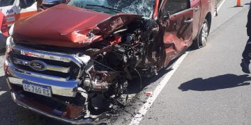 Choque en cadena en las Altas Cumbres: un policía se salvó de milagro