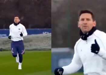 Tras superar el Covid, Messi volvió a entrenar con el PSG