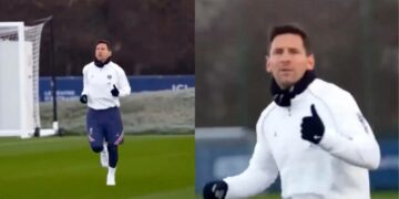 Tras superar el Covid, Messi volvió a entrenar con el PSG