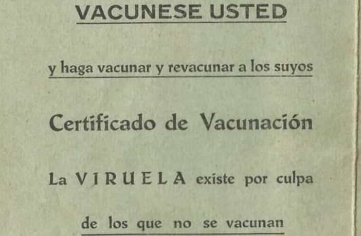 Publicaron un carnet de vacunación de 1932 con un mensaje para los antivacunas