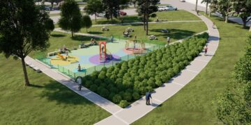 El nuevo parque “Pueblo La Toma” lleva un 90% de avance