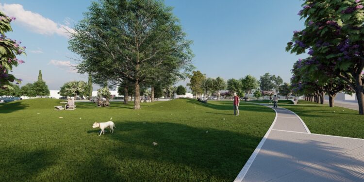 El nuevo parque “Pueblo La Toma” lleva un 90% de avance