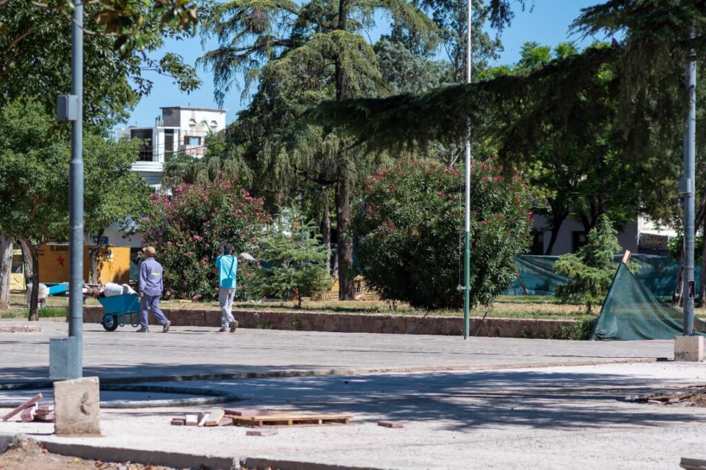 Plaza Jerónimo del Barco: las obras avanzaron un 65%