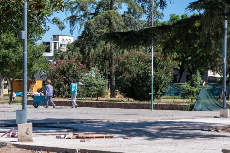 Plaza Jerónimo del Barco: las obras avanzaron un 65%