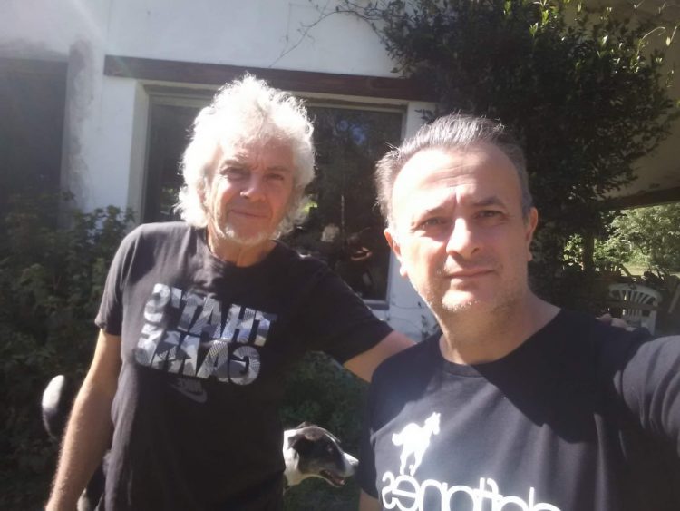 Pepe Ortega junto a Raúl Porchetto, durante la confección de su libro.
