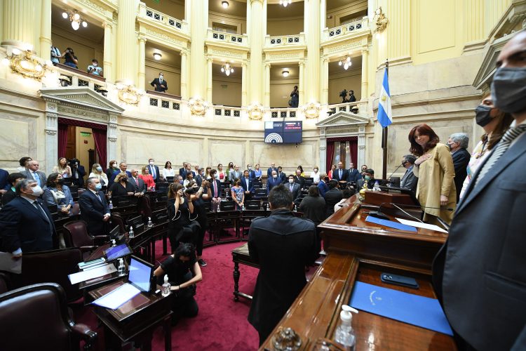 Sesin preparatoria del Senado de la Nacin; el 24 de febrero de 2022, Buenos Aires, Argentina. Foto: Juan Carlos Cardenas / Comunicacin Senado.