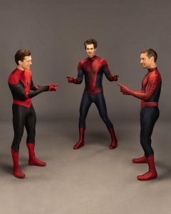 Los tres actores de “Spiderman: No Way Home” recrearon el meme viral del personaje señalándose
