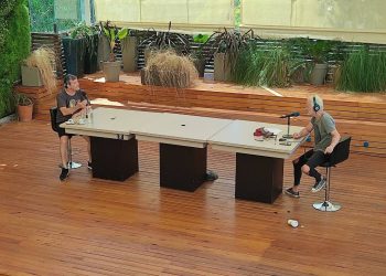 Andy Kusnetzoff y Mario Pergolini en la radio