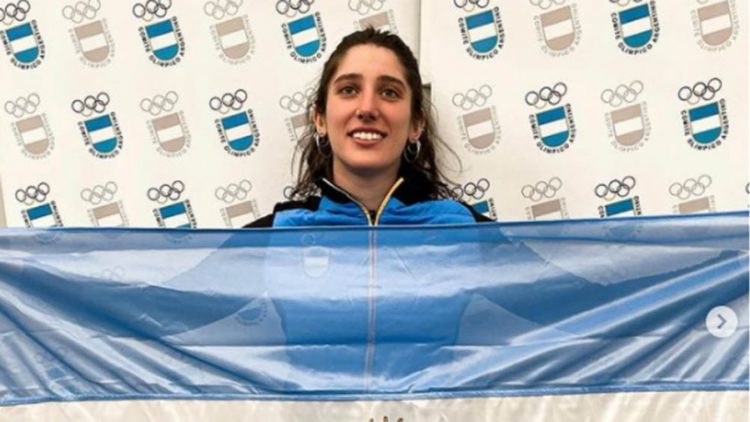 La esquiadora argentina Baruzzi en China