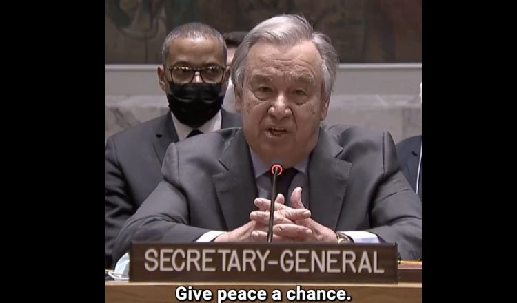 Guterres le pidió a Putin "en nombre de la humanidad" que sus tropas vuelvan a Rusia