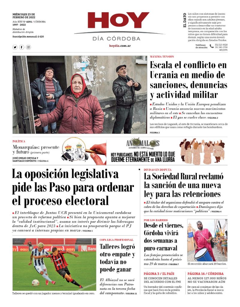 Portada 23.02.2022 Portada 23.02.2022
