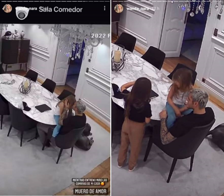 Wanda Nara “espió” a Mauro Icardi con la cámara de seguridad e hizo público lo que vio