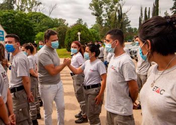 Comenzó el recambio de brigadistas cordobeses que viajaron a Corrientes