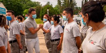 Comenzó el recambio de brigadistas cordobeses que viajaron a Corrientes