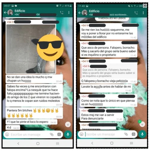 Metalero enfurecido envió una foto de su pene e insultó a los contactos del grupo de Whatsapp de su edificio