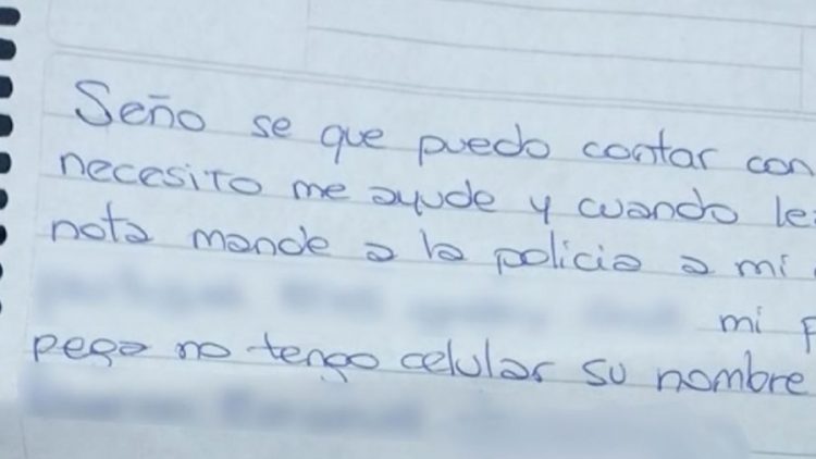 Rescataron a una mujer que denunció violencia de género a través del cuaderno escolar de su hijo Rescataron a una mujer que denunció violencia de género a través del cuaderno escolar de su hijo