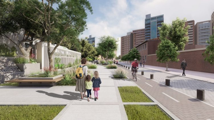 Convierten la calle Rondeau en un corredor ambiental