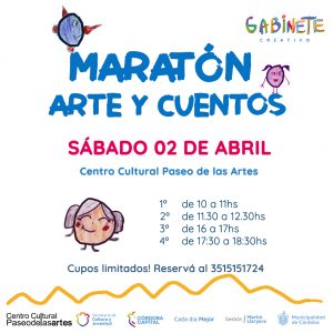 El sábado se realizará la Maratón de arte y cuentos