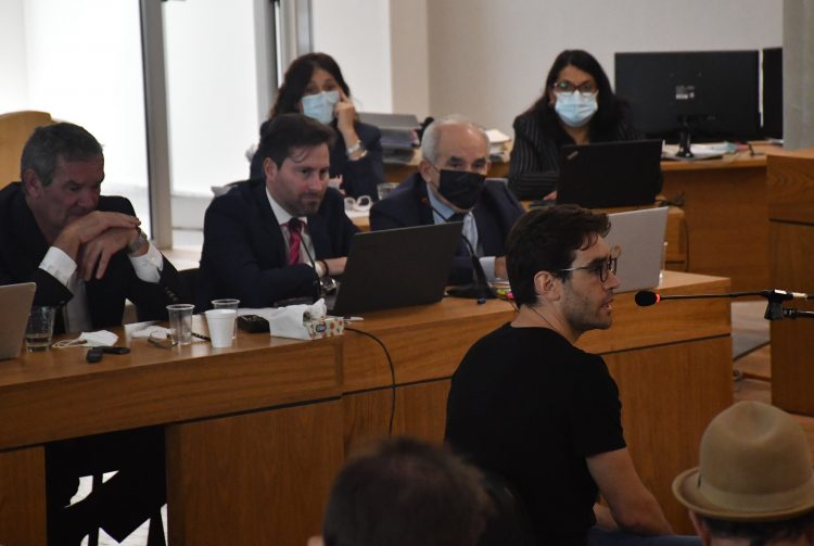 Facundo Macarrón declarando esta tarde en la tercera jornada del juicio por el asesinato de Nora Dalmasso.