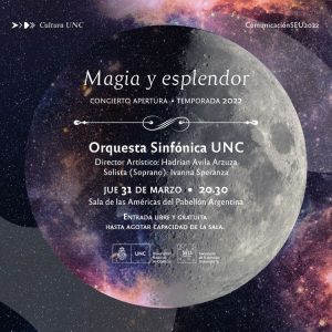 La Orquesta Sinfónica de la UNC abre su temporada 2022 con 'Magia y esplendor'