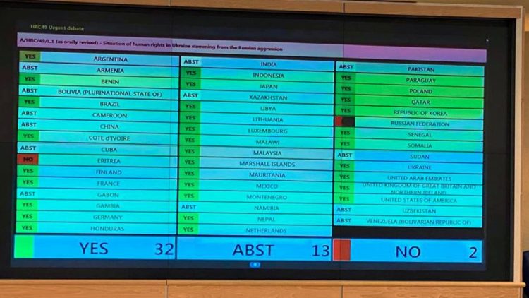 Argentina votó a favor de investigar violaciones a los Derechos Humanos
