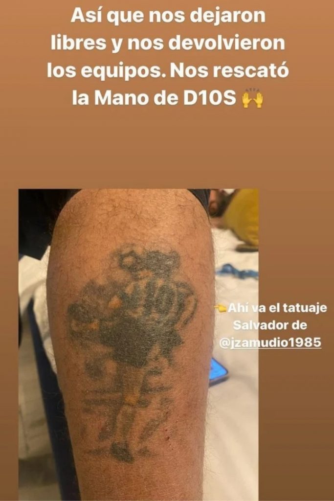 Ucrania: un tatuaje de Maradona los salvó de ser detenidos