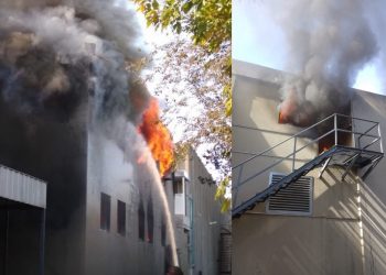 Voraz incendio destruyó una fábrica de motos en barrio Los Bulevares