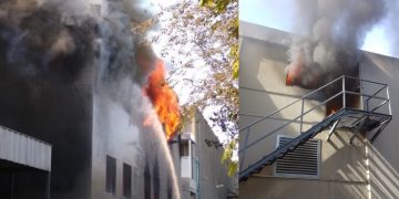 Voraz incendio destruyó una fábrica de motos en barrio Los Bulevares