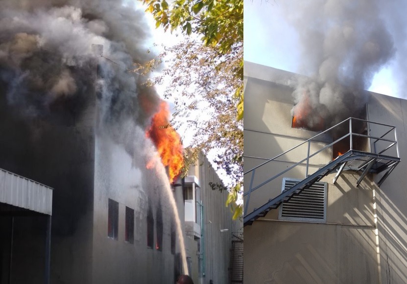 Voraz incendio destruyó una fábrica de motos en barrio Los Bulevares