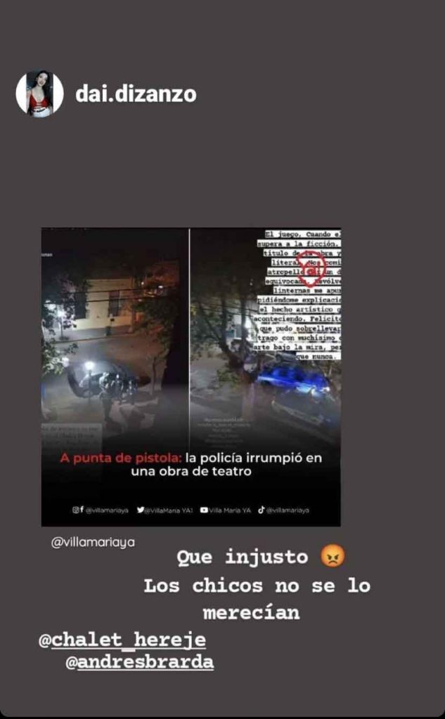 La Policía irrumpió en una obra de teatro (en plena función) por una denuncia equivocada