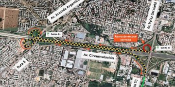 Cerrarán un acceso desde Circunvalación hacia Ruta 36 por tareas de mantenimiento
